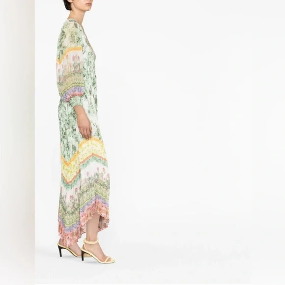 Alice * Olivia Sion Sunburts Pleated Maxi Dress - Picture 2 of 5